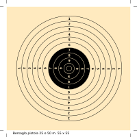 Bersaglio pistola 25m o 50m