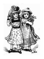 Two girls grayscale