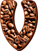 Coffee beans typography V