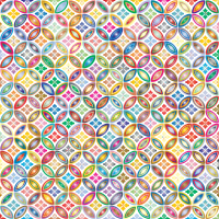 Prismatic Floral Design Pattern 2 No Background