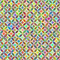 Prismatic Floral Design Pattern 3 No Background