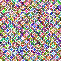 Prismatic Floral Design Pattern 4 No Background