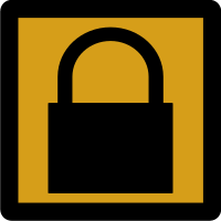 Padlock Silhouette Icon [Umber]