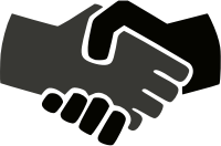 Handshake black and white