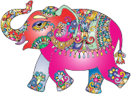 Prismatic Playful Elephant