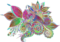 Prismatic Ornamental Floral Line Art No Background