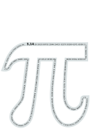 Pi number (contour text)