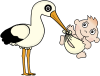 Stork and Baby (#2)