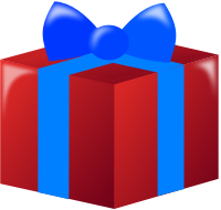 Gift in Red and Blue
