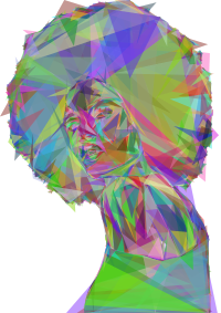 Beautiful Black Woman 2 Geometric Prismatic