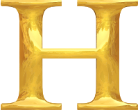Gold typography H