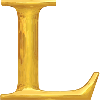 Gold typography L
