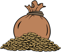 Bag of gold coins