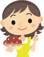 Woman with tomatoes