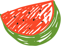 Sketched watermelon