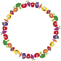 Anthropomorphic Fruits And Vegetables Frame