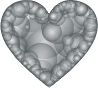 Geometric Heart Grayscale