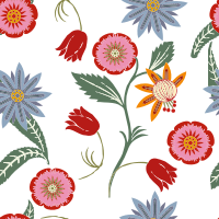 Seamless Floral Design By Karen Arnold