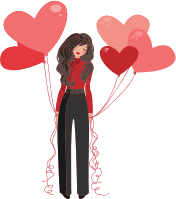 Girl with balloons