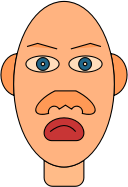 Stick Head Colored by an Adult