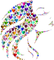 Elegant Woman Hearts Prismatic
