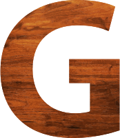 Wood texture alphabet G
