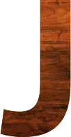 Wood texture alphabet J