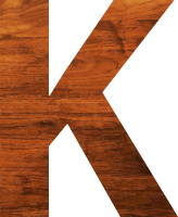 Wood texture alphabet K