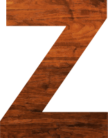 Wood texture alphabet Z