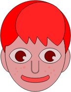Redhead with Brown eyes