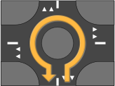 Road Roundabout U-Turn