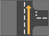 Road Splitting Right Straight Ahead