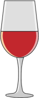 Glass of red wine 