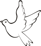 Bird in flight 3 (outline)