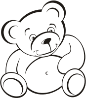 Teddy bear (outline)