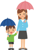Umbrellas with Mother