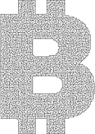 Bitcoin Logo Maze
