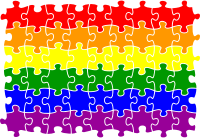 Rainbow flag jigsaw