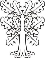 Stylised oak (outline)