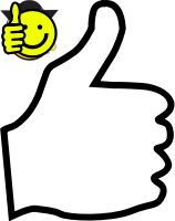 Thumbs up icon outline
