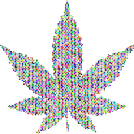 Circular Marijuana Leaf Prismatic