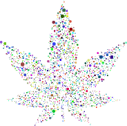 Circular Marijuana Leaf II Prismatic