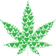 Marijuana Leaf Hearts 2