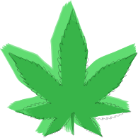 Abstract Stylized Marijuana Leaf