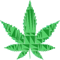 Low Poly Marijuana Leaf