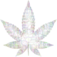 Marijuana Ellipses Wireframe Prismatic