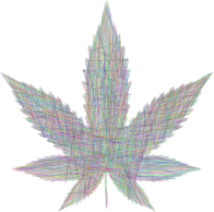 Marijuana Leaf Lines Prismatic