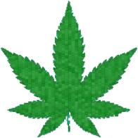 Squares Mosaic Marijuana Leaf