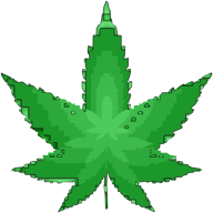 Stylized Marijuana Leaf