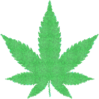 Triangular Mosaic Marijuana Leaf